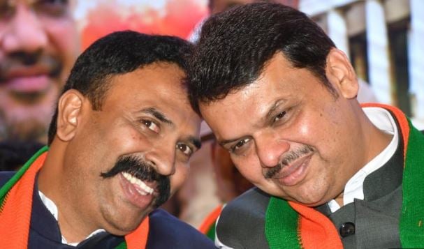 Ranjitsinh Naik Nimbalkar with Devendra Fadnavis