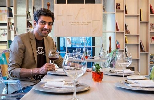 Ranveer Brar at his restaurant TAG - GourmArt Kitchen