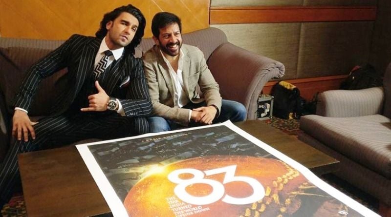 Ranveer Singh With The Poster of Kapil Dev