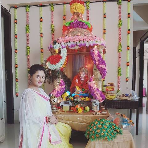 Rashami Desai with Lord Ganesha