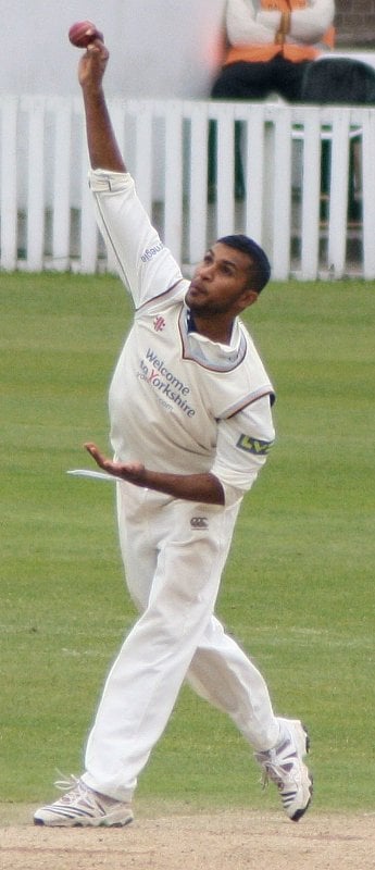 Rashid playing for Yorkshire