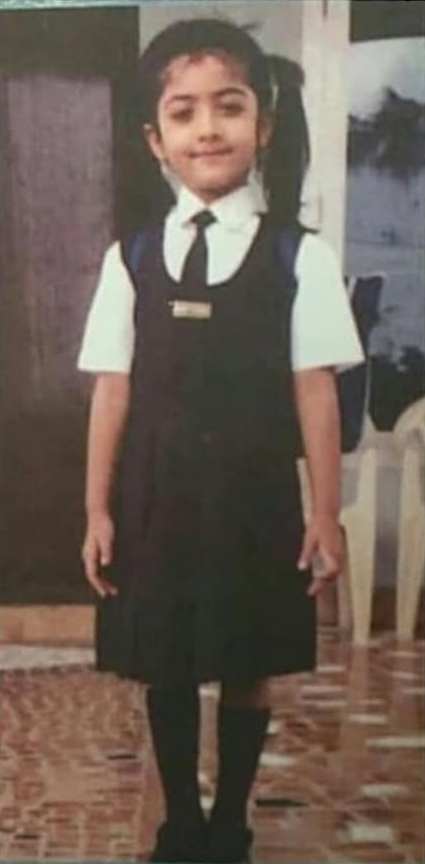 Rashmika Mandanna in childhood
