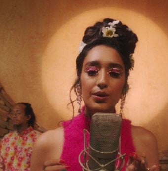 Raveena Aurora during a stage show