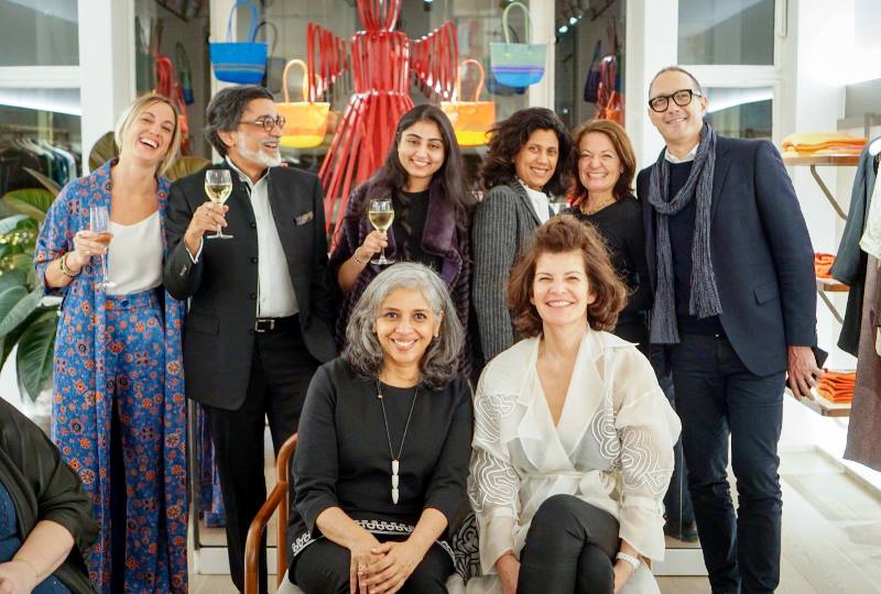Ravi Prasad (standing 2nd from left) and Sujata Keshavan (sitting left) at Varana