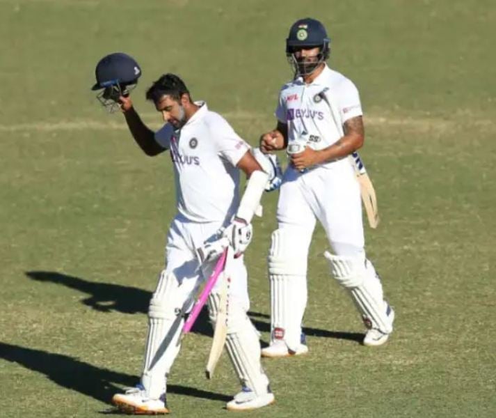 Ravichandran Ashwin and Hanuma Vihari going back to the dressing room after the match ended in a draw