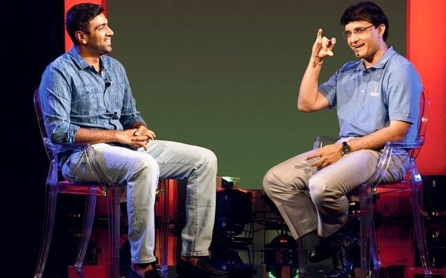 Ravichandran Ashwin and Sourav Ganguly