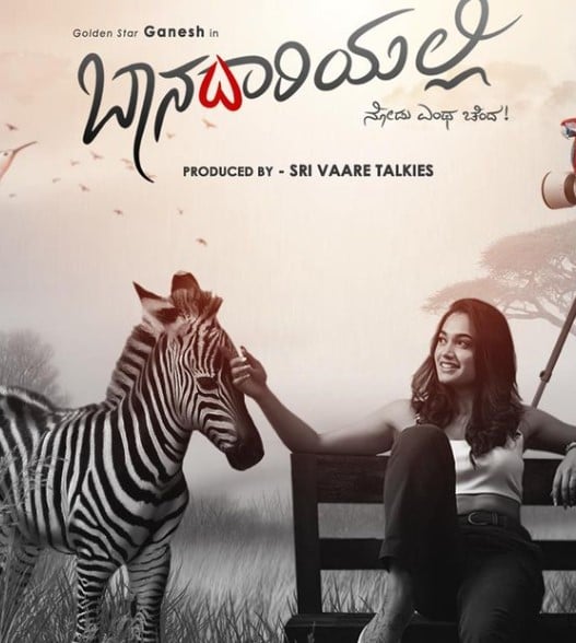Reeshma Nanaiah on the poster of the film Baanadariyalli (2023)
