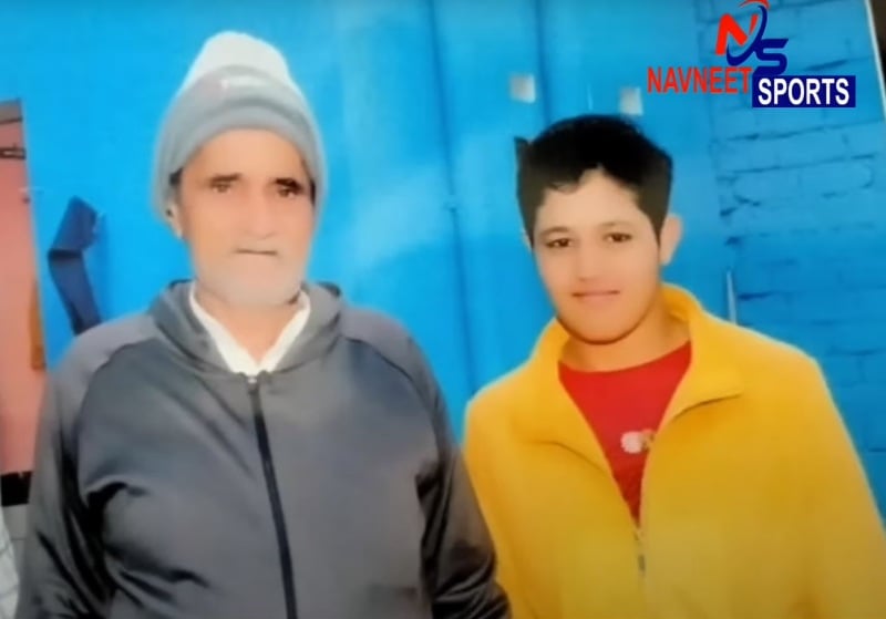 Reetika Hooda with her maternal grandfather