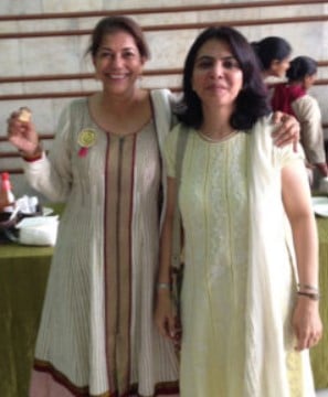 Rekha Purie while attending a school workshop