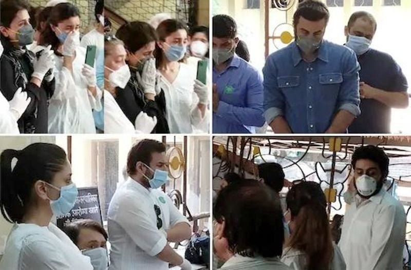 Relatives of Rishi Kapoor and Bollywood Celebs mourning the demise of Rishi Kapoor