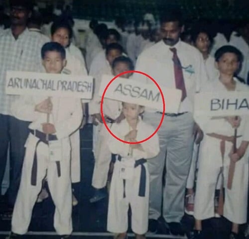 Rengsajir Kilingpi during her school days participated in a karate competition