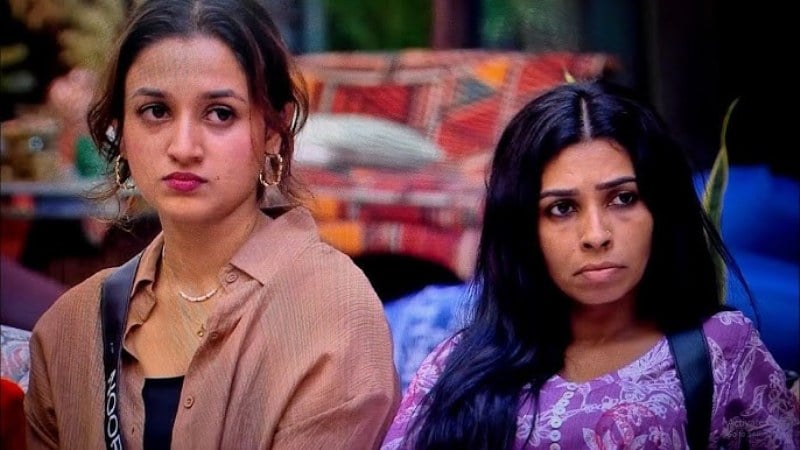 Renu Sudhi (right) in a still from the reality show 