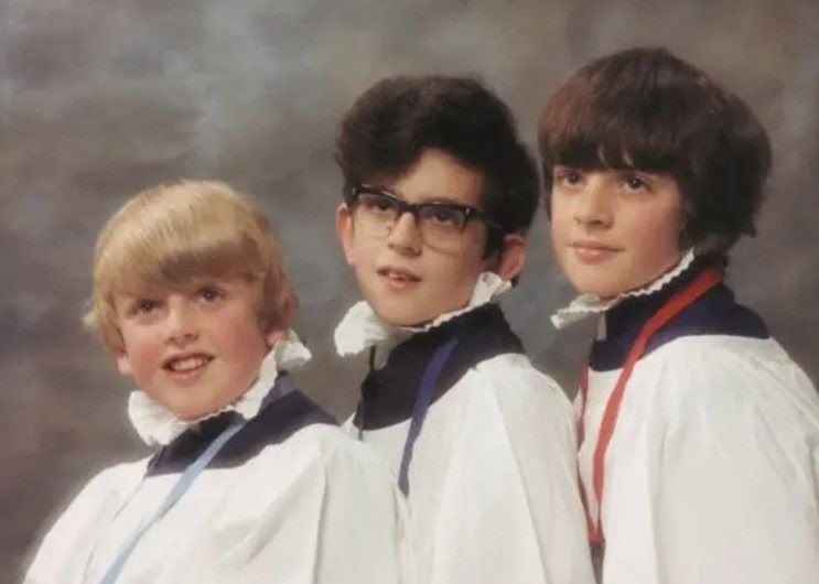 Reverend Richard Coles (middle) as a choirboy with his brothers