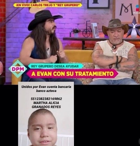 Rey Grupero supporting a child named Evan