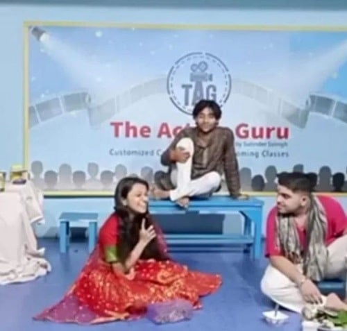 Rhythm Chanana performing in a theatre play