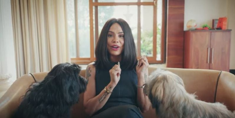 Rinima Borah with her pet dogs