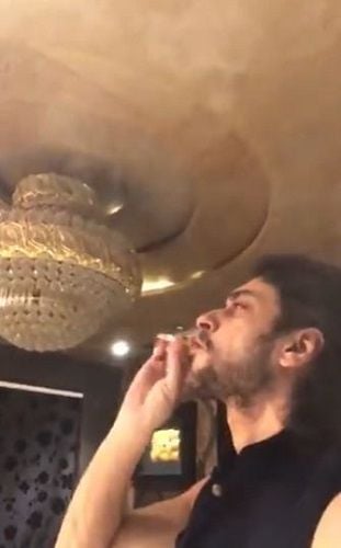 Rishabh Sinha while smoking