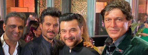 Rishi Sethia with Anil Kapoor, Sanjay kapoor, and Chunky Panday