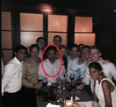 Rishi Shah while enjoying alcohol with his friends