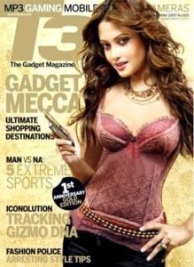 Riya Sen appearance on T3 magazine cover