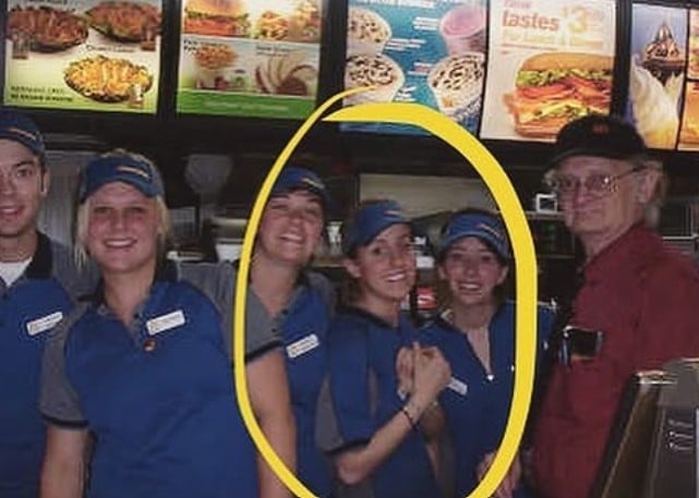 Robby Hoffman posing with her McDonald