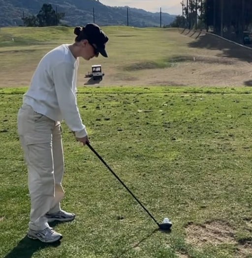 Robby Hoffman while playing golf