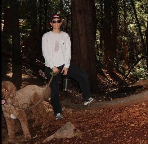 Robby Hoffman with her pet dog