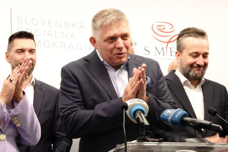 Robert Fico during an event organised by the SMER-SD