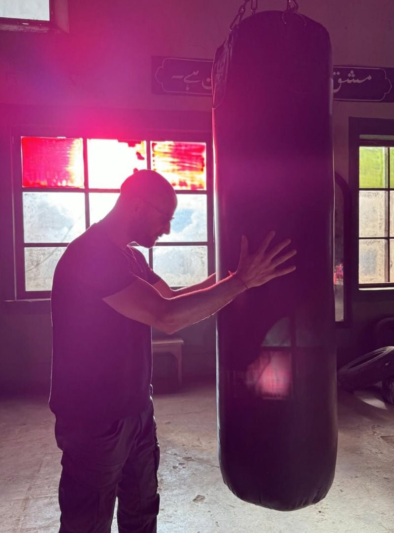 Rockey Raina in a boxing ring