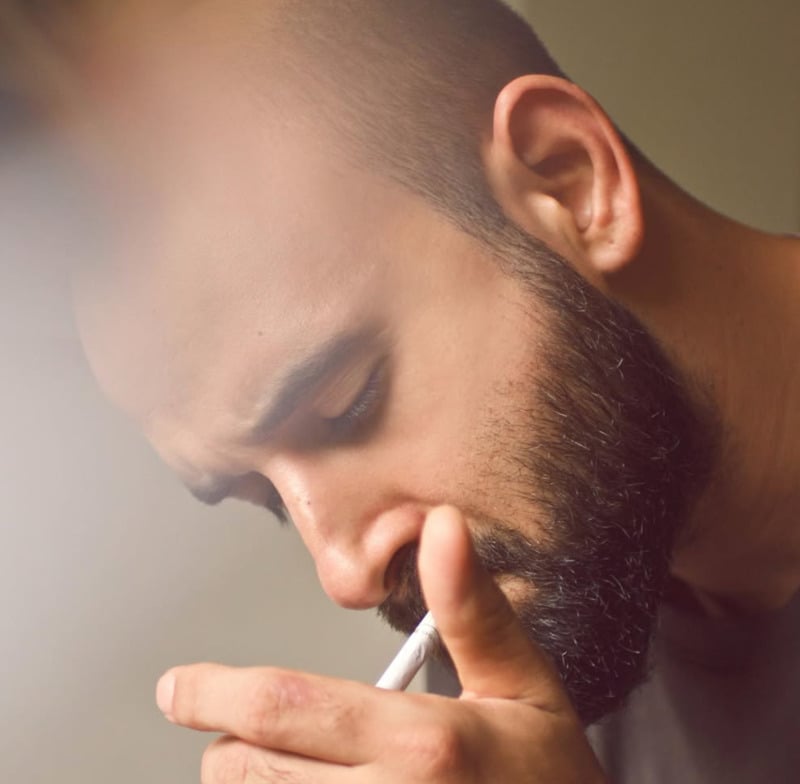 Rockey Raina while enjoying smoking