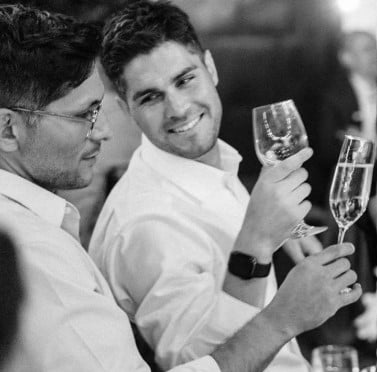 Rodrigo Reyes while enjoying an alcoholic beverage