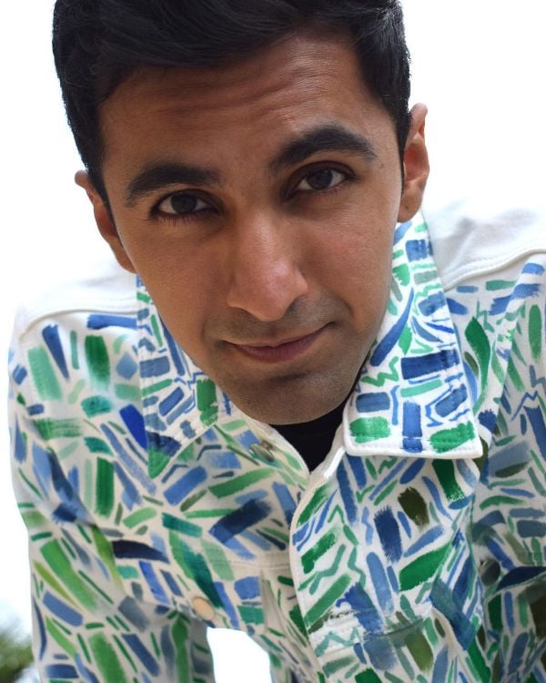 Rohan Gurbaxani during a modelling photoshoot for a clothing brand