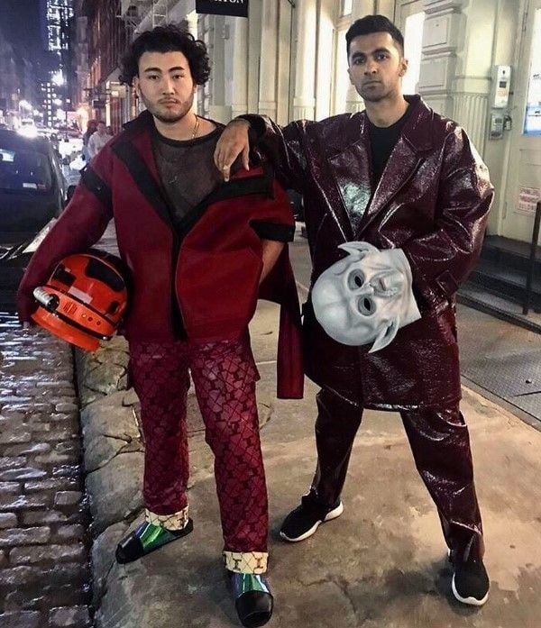 Rohan Gurbaxani (right) with a friend when he was living in New York