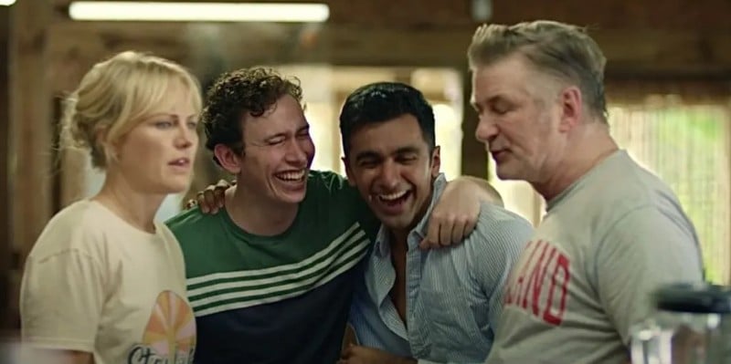 Rohan Gurbaxani (second from right) during a scene of his debut Hollywood film, Chick Fight