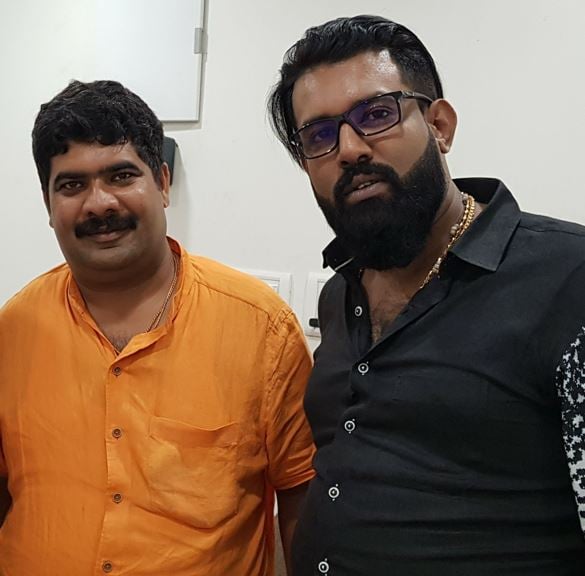 Rohan Saldanha (right) in his early 40s