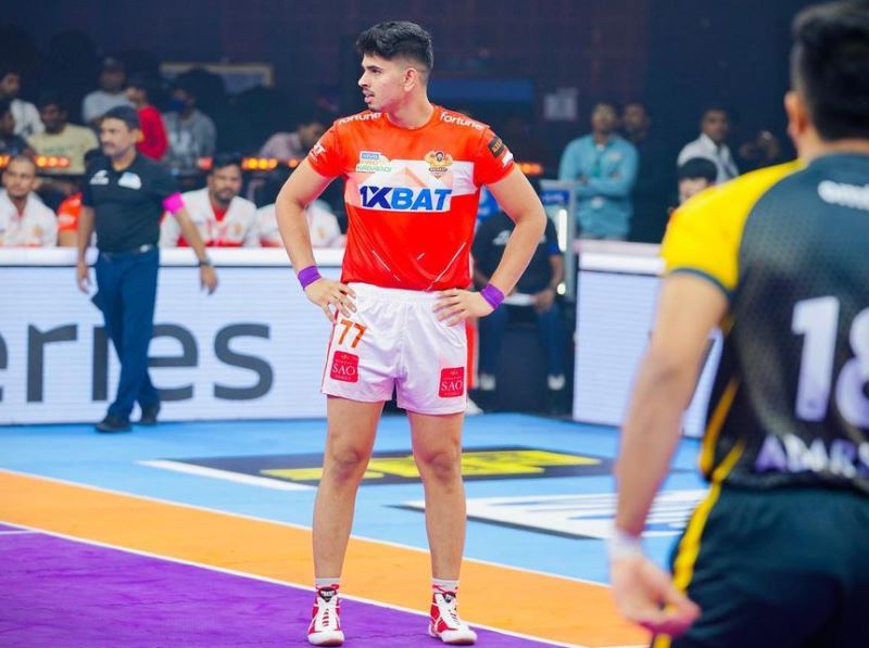 Rohan Singh during a match against Telugu Titans in Pro Kabaddi League season 9
