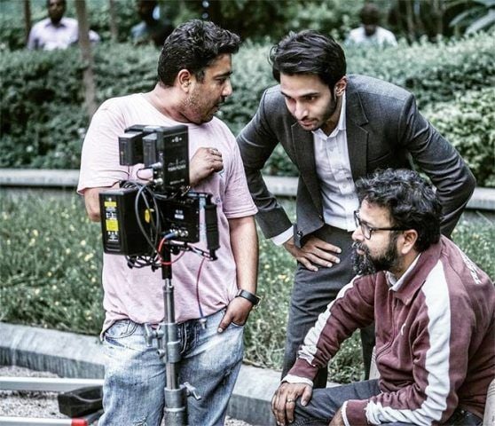 Rohan Vinod Mehra on the sets of the film Baazaar