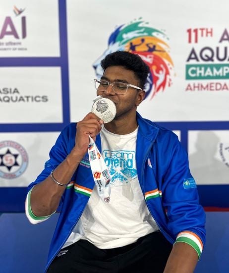 Rohit Benediction posing with her Silver Medal