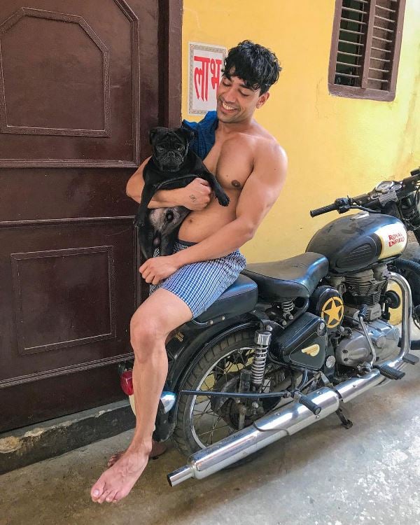 Rohit Khatri with his pet