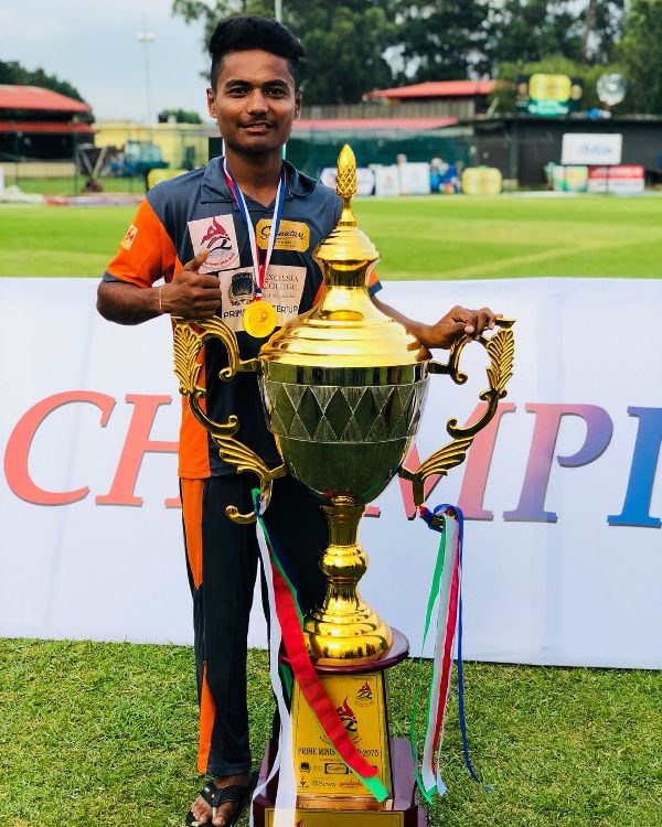 Rohit Paudel after winning the Prime Minister 2075 (PM2075) tournament