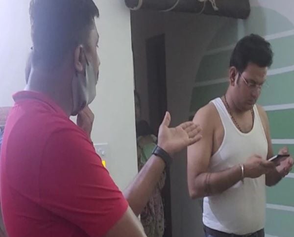 Rohit Ranjan at his Ghaziabad home, when police from Chhattisgarh and UP landed there