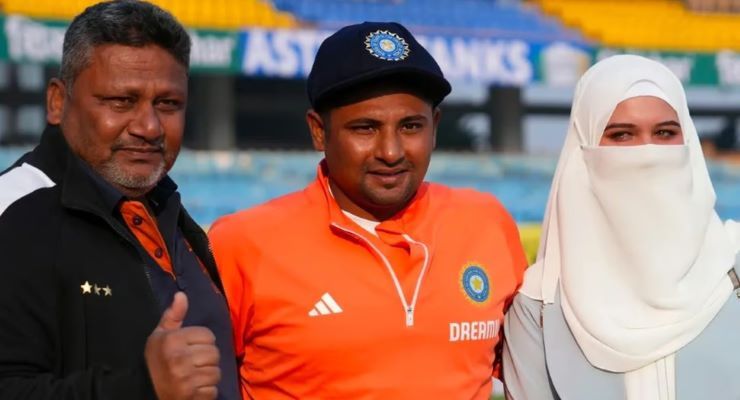 Romana Zahoor with husband and father-in-law