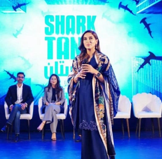 Romanna Dada on the poster of Shark Tank Pakistan