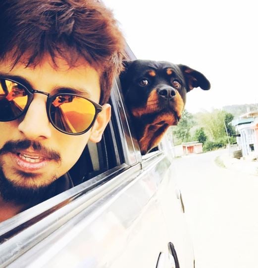 Ronak Gupta and his pet dog