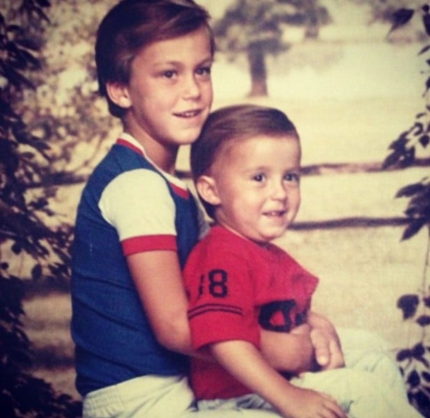 Ronnie Radke (right) childhood picture with his brother