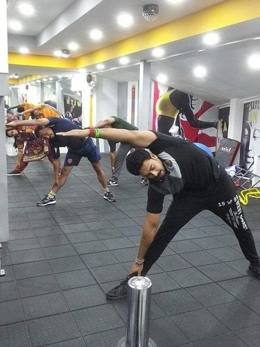 Ronson Vincent working out in a gym