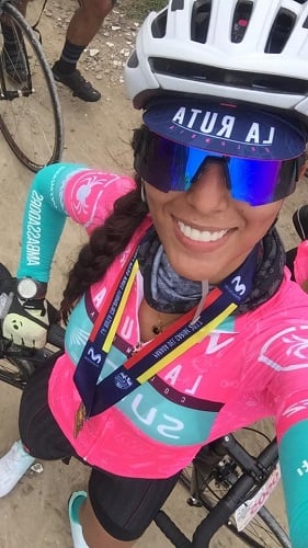 Rosa Caiafa in a cycling event