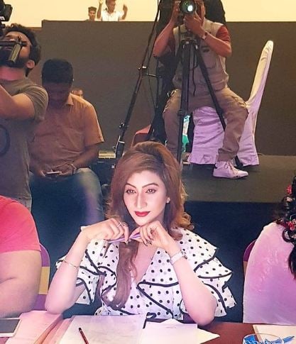 Roshni Kapoor as a judge at a fashion show