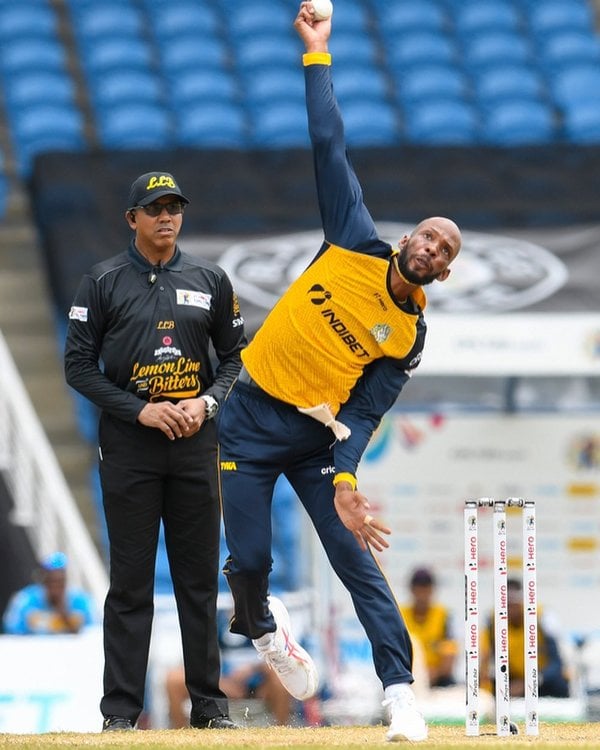 Roston Chase playing in the Caribbean Premier League