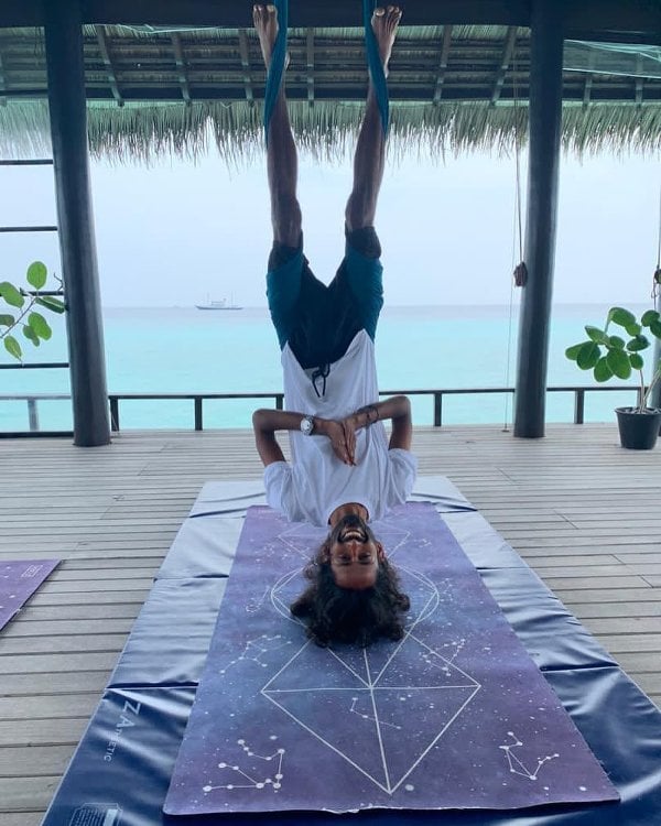 Ruchir Modi practicing yoga